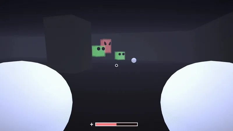 Dungeonball - dodgeballs being thrown at slimes